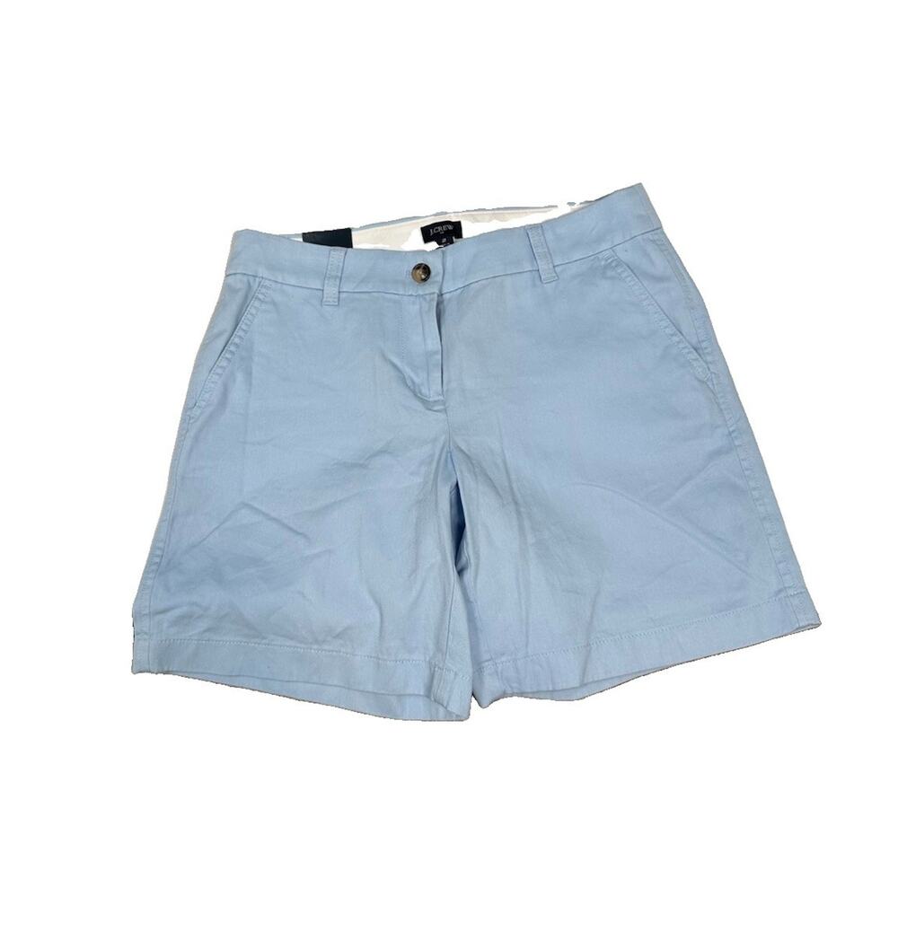 NEW J. Crew Size 2 Women 7” Inseam Blue Chino Shorts BO201 22-17